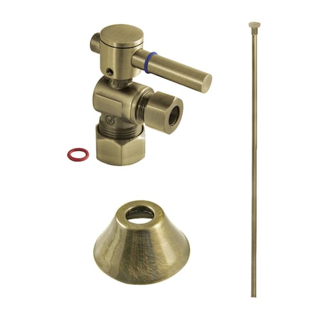 Kingston Brass Plumbing Toilet Trim Kit, 58Inch x 38Inch OD Comp, Antique Brass CC53303DLTKF20